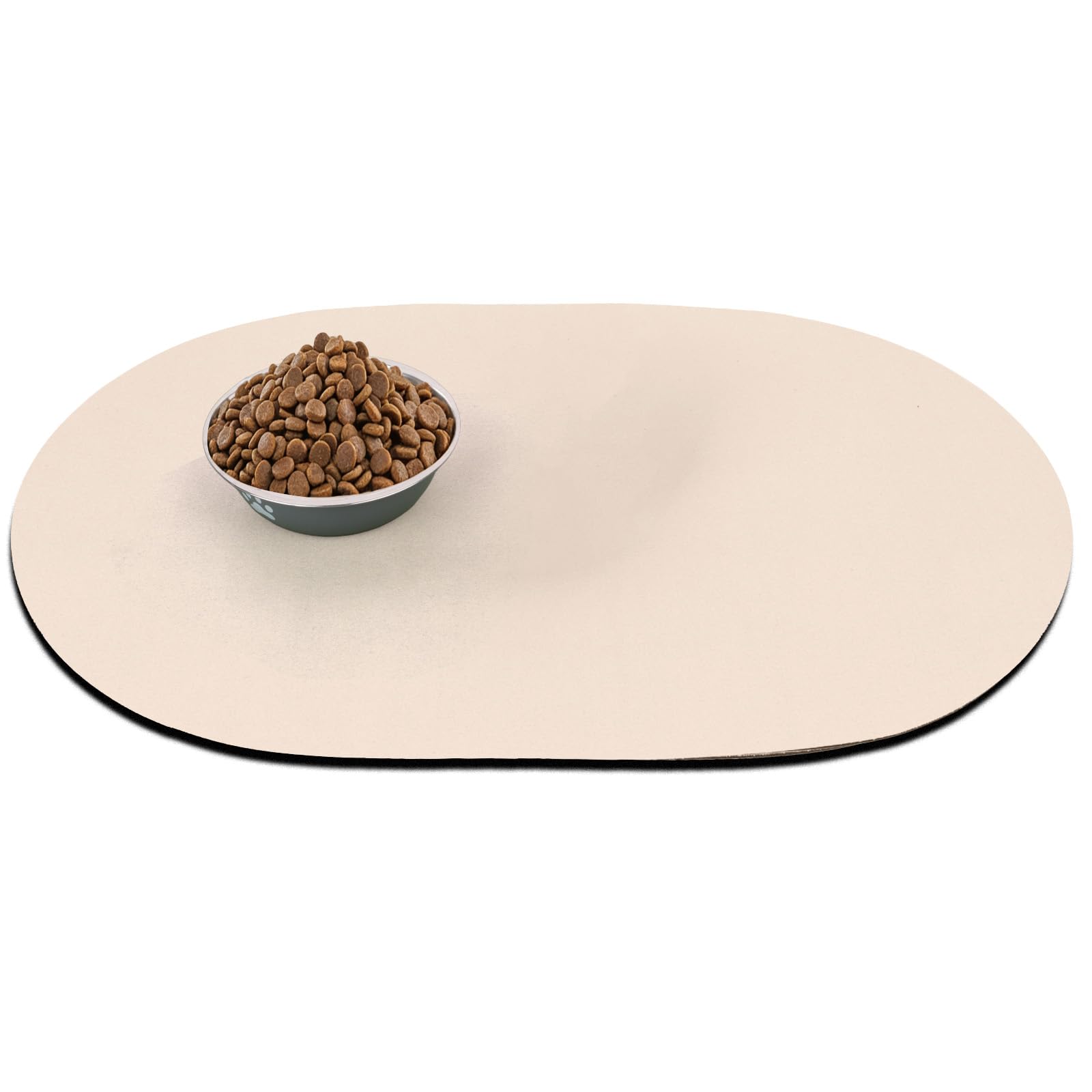 Absorbent Dog Food Mat, 40×60cm Pet Feeding Mat Non Slip, Dog Bowl Mat, Easy Clean Pet Feeding Mats, No Stains Quick Dry Eating Mat, Beige
