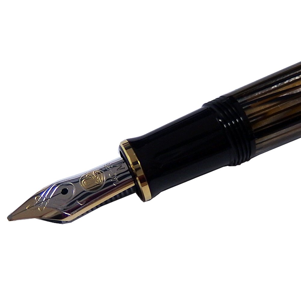 ペリカン　400NN トータス　ブラウン　ストライプ　万年筆　14C M ペリカン400NN トータスブラウンストライプ万年筆14C M