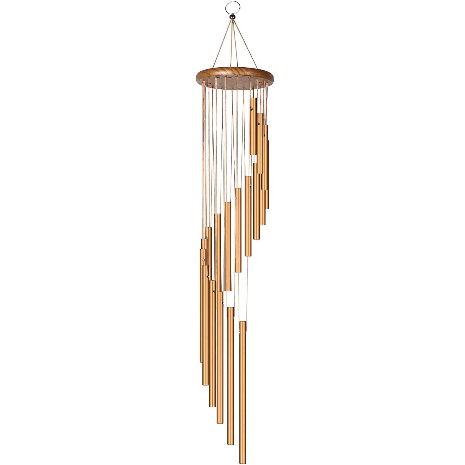 LEXSO Wind Chime, 15 Tube, Outdoor Deep Tone, Metal Tubes, Standard Size, Modern Style, Multi Color, Perfect for Garden, Patio, Yard-image-47