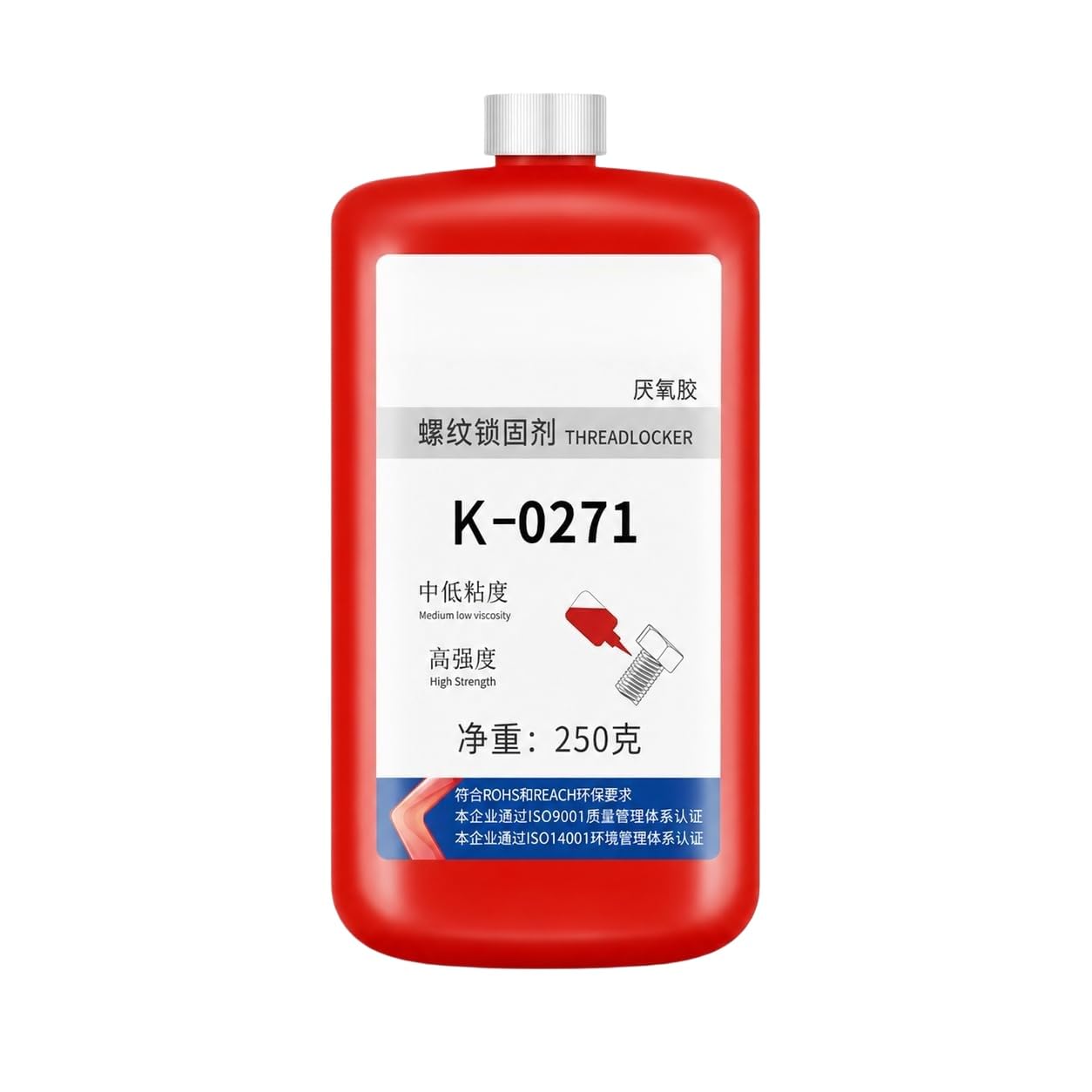VIDOO Kafuter K-0271 250g Schraubensicherung Hohes Drehmoment Getriebeversiegeler Fügemasse Schraubensicherung für Antriebswellen Verschleißschutz Metallflansch-Gewindekleber