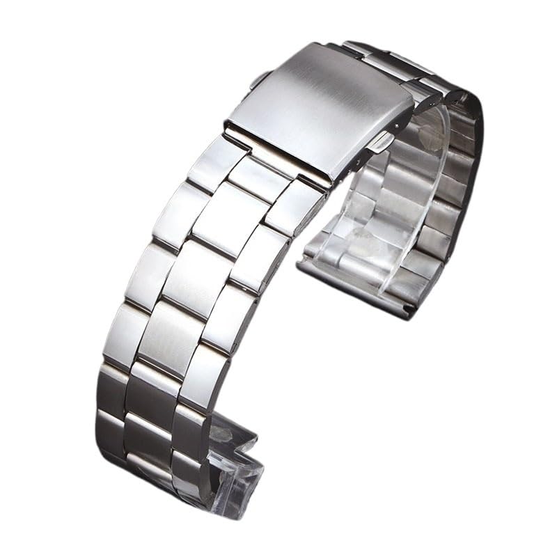 Bande d'acier INOXEUX 18mm Bracelet Métal Universel pour Montre Homme Femme