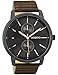 Produktbild Oozoo Herrenuhr mit Lederband 45 MM Black/Silbergrau/Dunkelbraun C9452