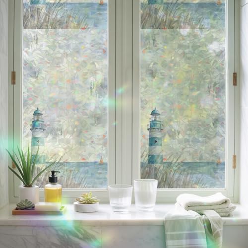 Película decorativa para ventana vidriada 17.7" x 78.7" miniatura 4