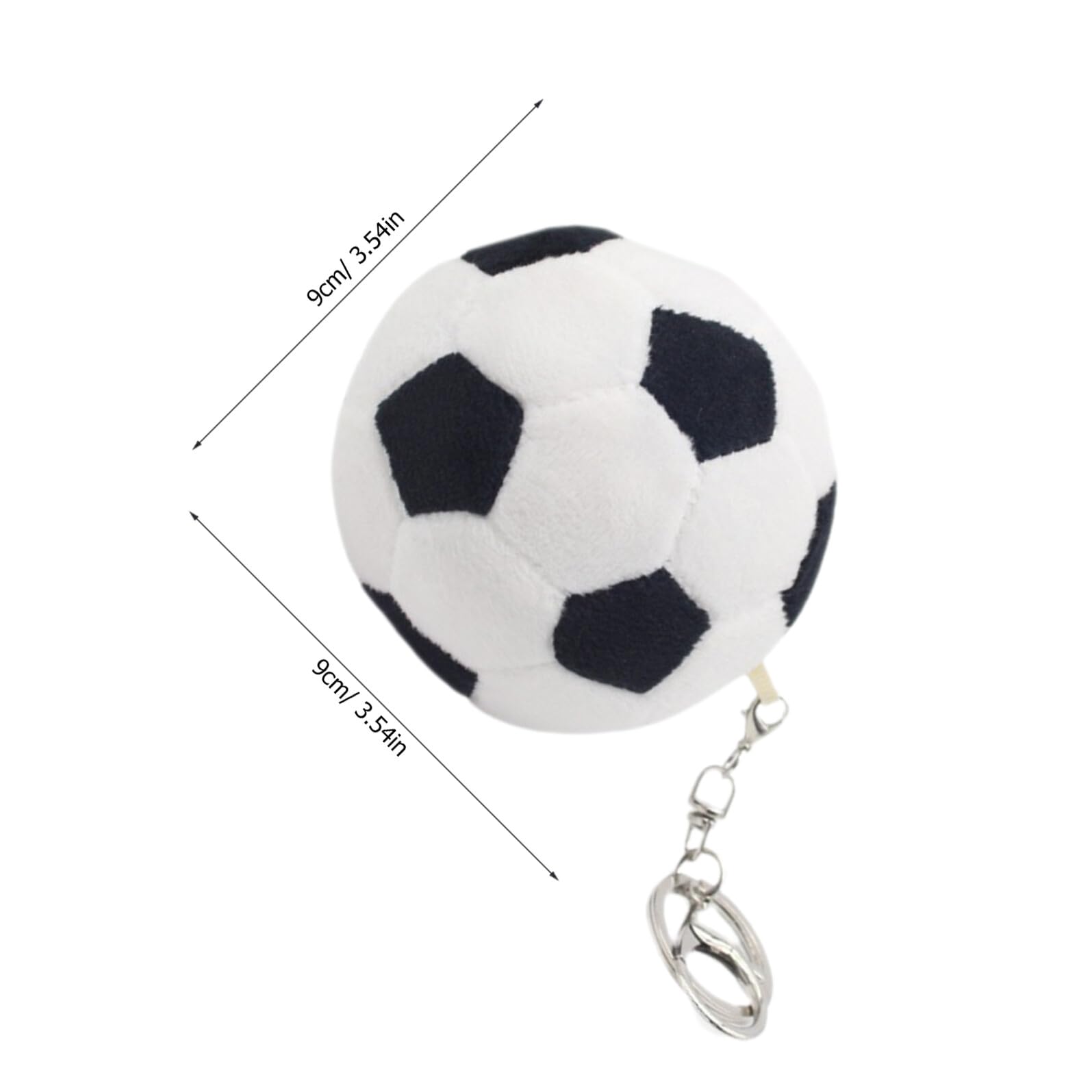 ABOOFAN Calcio a Forma di Pallone da Calcio in Peluche Portachiavi Resistente e Unico Superficie Morbida e Comoda come Decorazione per Borsa e Regalo per Ragazzo Ragazza