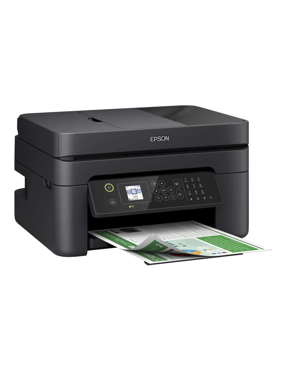 Epson WorkForce WF-2830DWF Multifunzione a Getto d'Inchiostro 4-in-1, Stampa 5760 x 1440 dpi, Wi-Fi, Nero