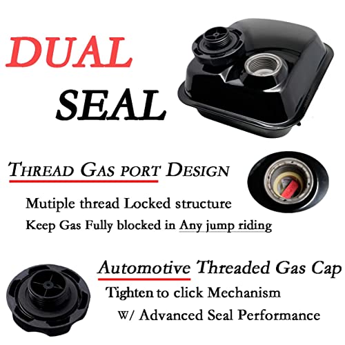 Image of JMCHstore Side Port & Screw on Gas Tank For Coleman BT200X CT200U CT200UEX, Baja Warrior MB200 Mini Bike Fuel Tank Replacement for Hemi Hemi Predator 212 212cc 224 MAX performance Engine