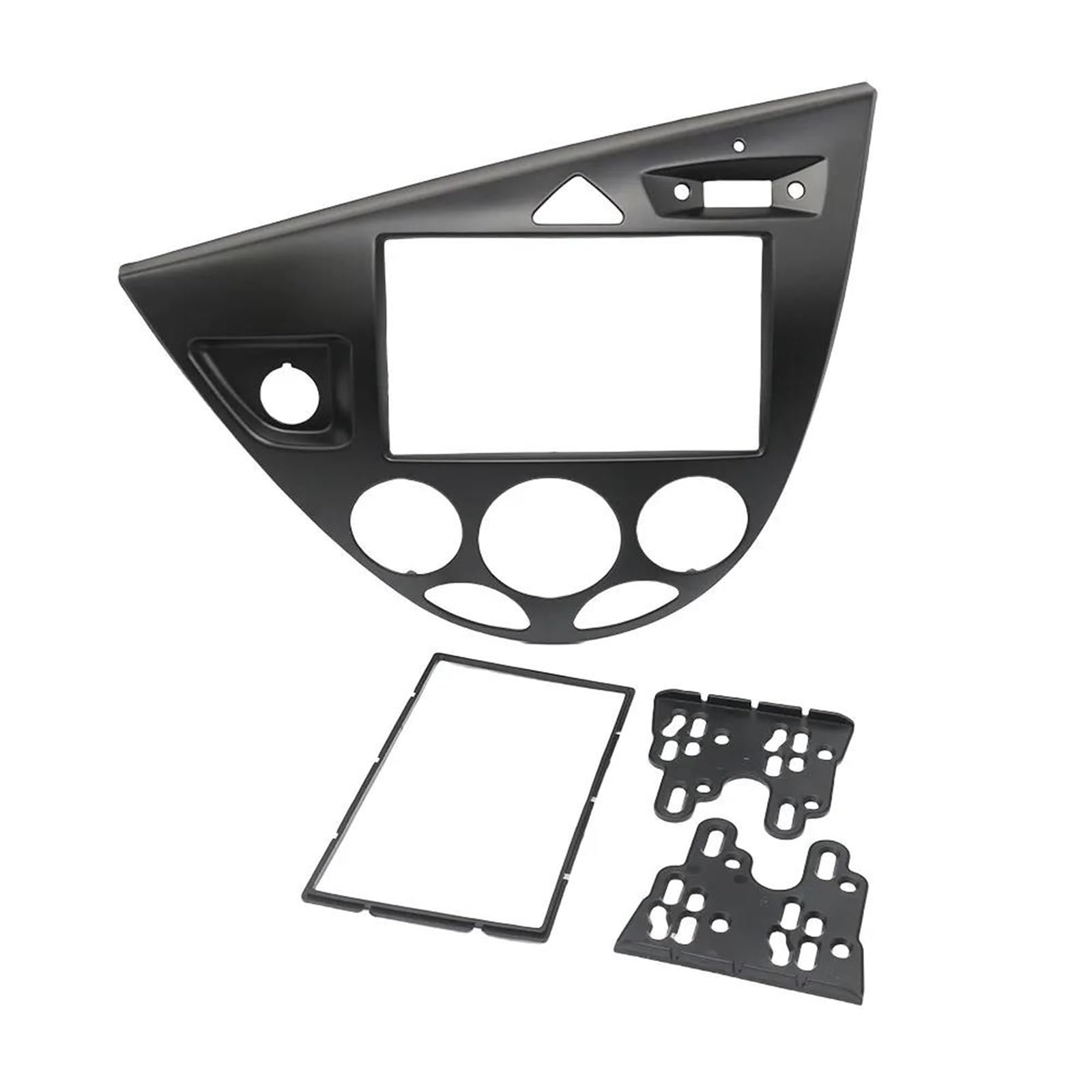 Cadre de façade d'autoradio Panneau Android De Voiture 2 Din Pour Ford Pour Focus Mk1 Pour Fiesta LHd Kit Montage Tableau Bord Intérieur Radio Surround Cadre Façade | Black