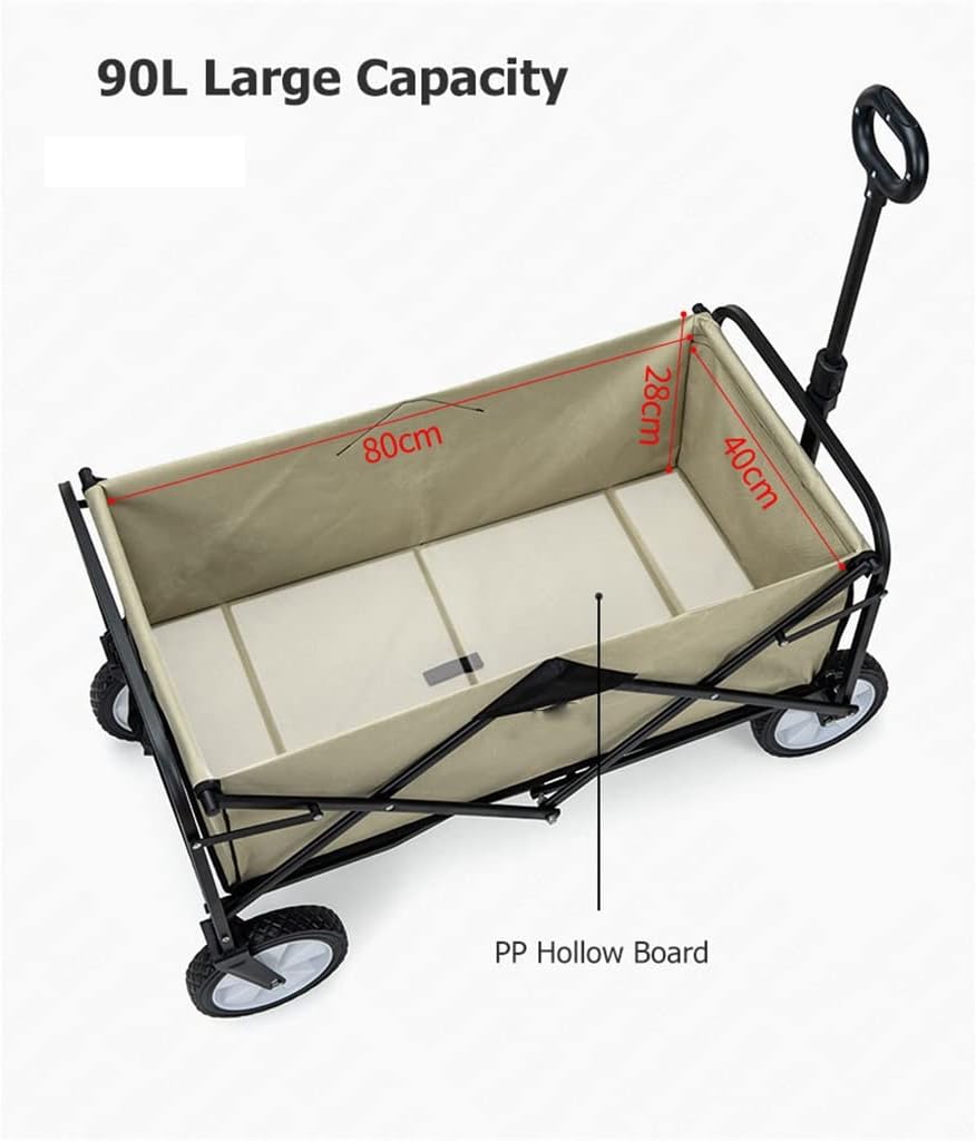Outdoor Folding Trolley Portable Camping Picnic Lever Car Light Small Pull cart(D) image 3