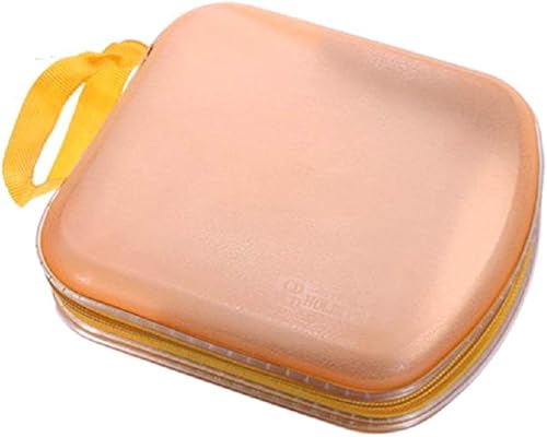 Beaupretty Funda para CD, DVDs, soporte portátil de plástico de 40 discos, CD, DVD, VCD, cartera, organizador de bolsa de almacenamiento (naranja)