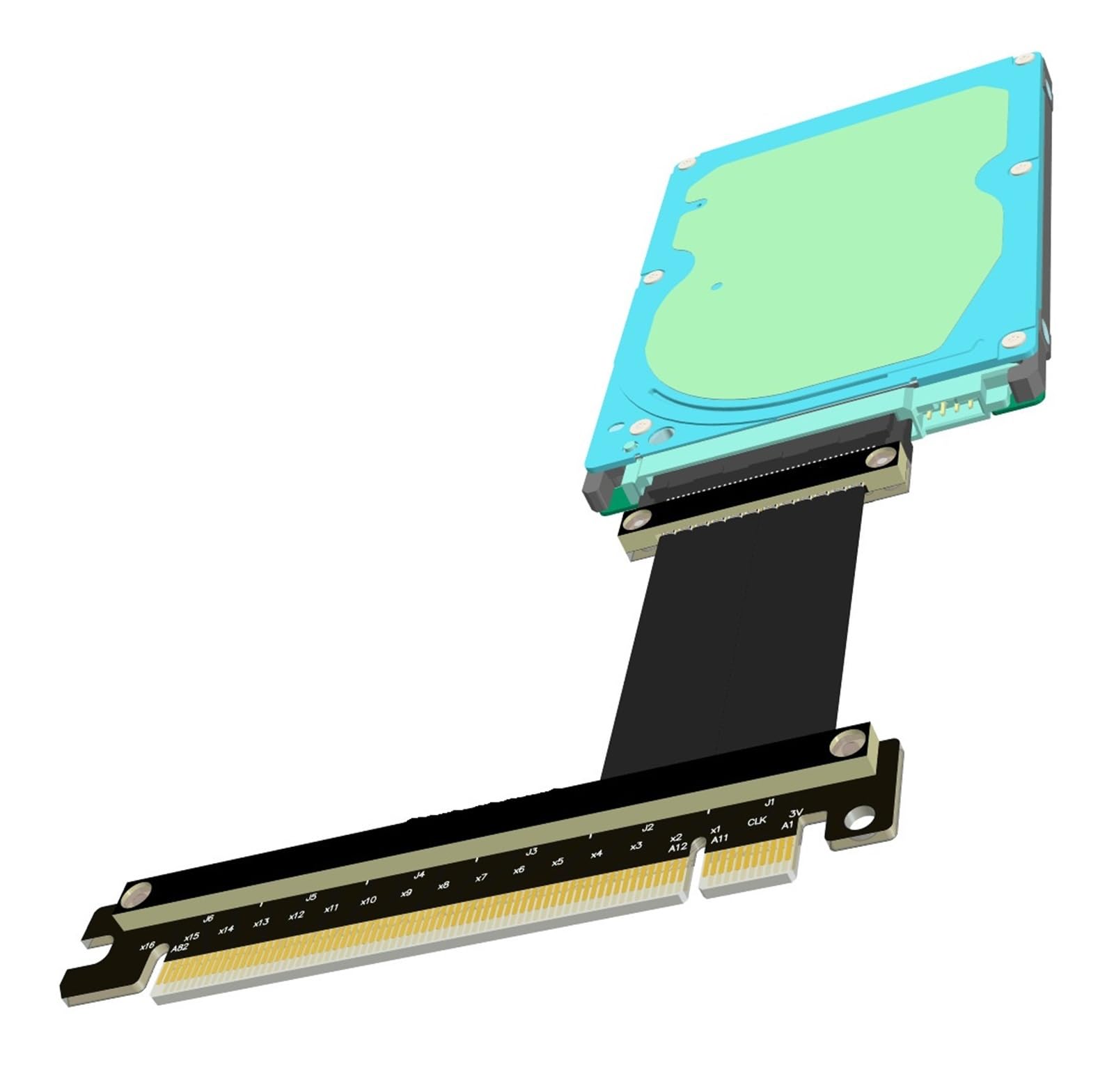 Adapter PCIe X16 na U.2 przedłużacz do U.2 NVMe SSD Gen4 SFF-8639 (15 cm, R37UL 4.0)