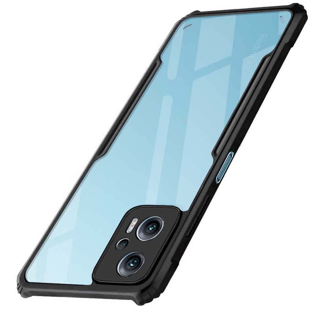 WOW IMAGINE Shockproof Crystal Clear Redmi K50i 5G Back Cover Case | 360 Degree Protection | Transparent Mobile Back Cover Case for Xiaomi Redmi K50i 5G | Hybrid PC + TPU (Black Bumper) (B0B6RKJYQ6) Amazon Price History, Amazon Price Tracker