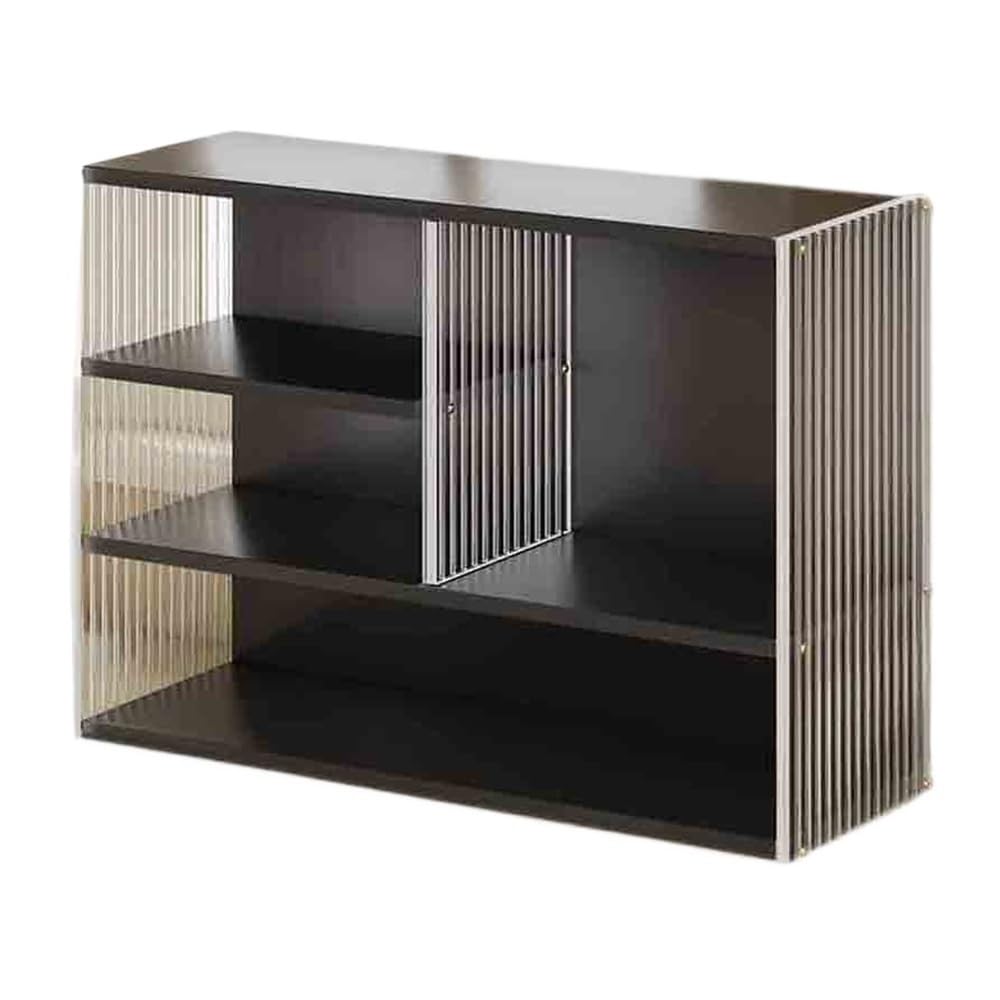 Huangj-0527 Bookcase Storage Shelves Desktop Bookshelf with Density Board Freestanding Storage, with Plastic Baffles Multi Compartment Organiser Shelf, for Office Home Book Shelves