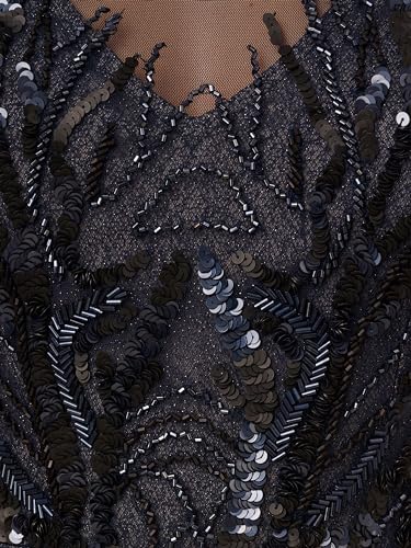 Image of Adrianna Papell Women's Bead Metallic Mesh Dress
