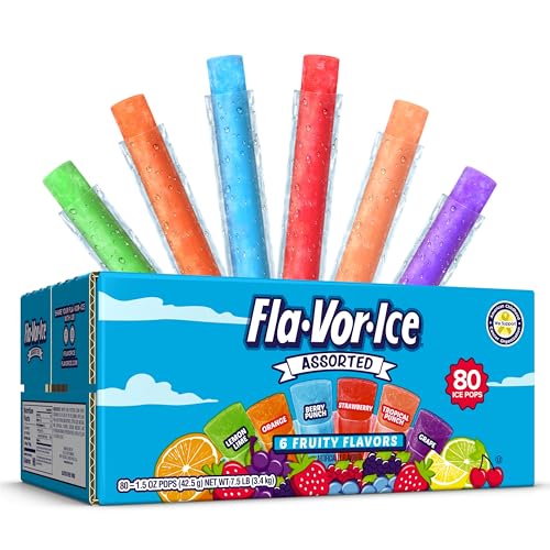 Fla-Vor-Ice Popsicle Variety Pack of 1.5 Oz Freezer...