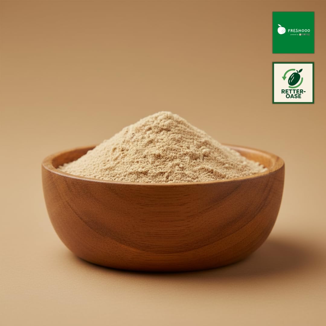 freshooo® Erdnussmehl entölt & roh | 1,0 kg | Erdnussprotein | 55% Protein | ökologisch-nachhaltig abgepackt