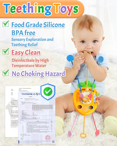 image for Yetonamr Baby Teething Toys, Easter Basket Stuffers for 6-12-18 Months