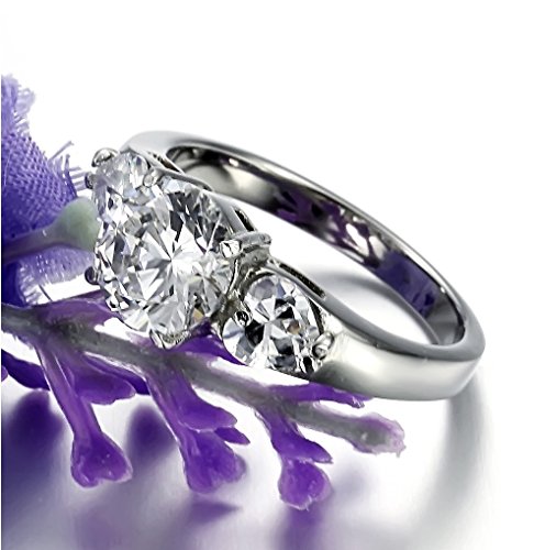 Amazing Titanium Lady's Wedding Band Ring Anniversary/Engagement/Promise Ring Best Gift! (9)4