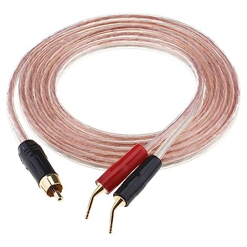 RCA to Dual Banana Plug Speaker Cable Cover