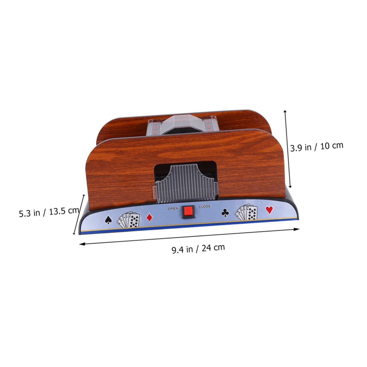 Mélangeur Automatique De Cartes à Jouer pour Joueurs De Poker Et Bridge Format Double Paquet en Bois Gestion sans Pile Outil De Mélange pour Jeux De Société Usage Ludique Et Compétitif