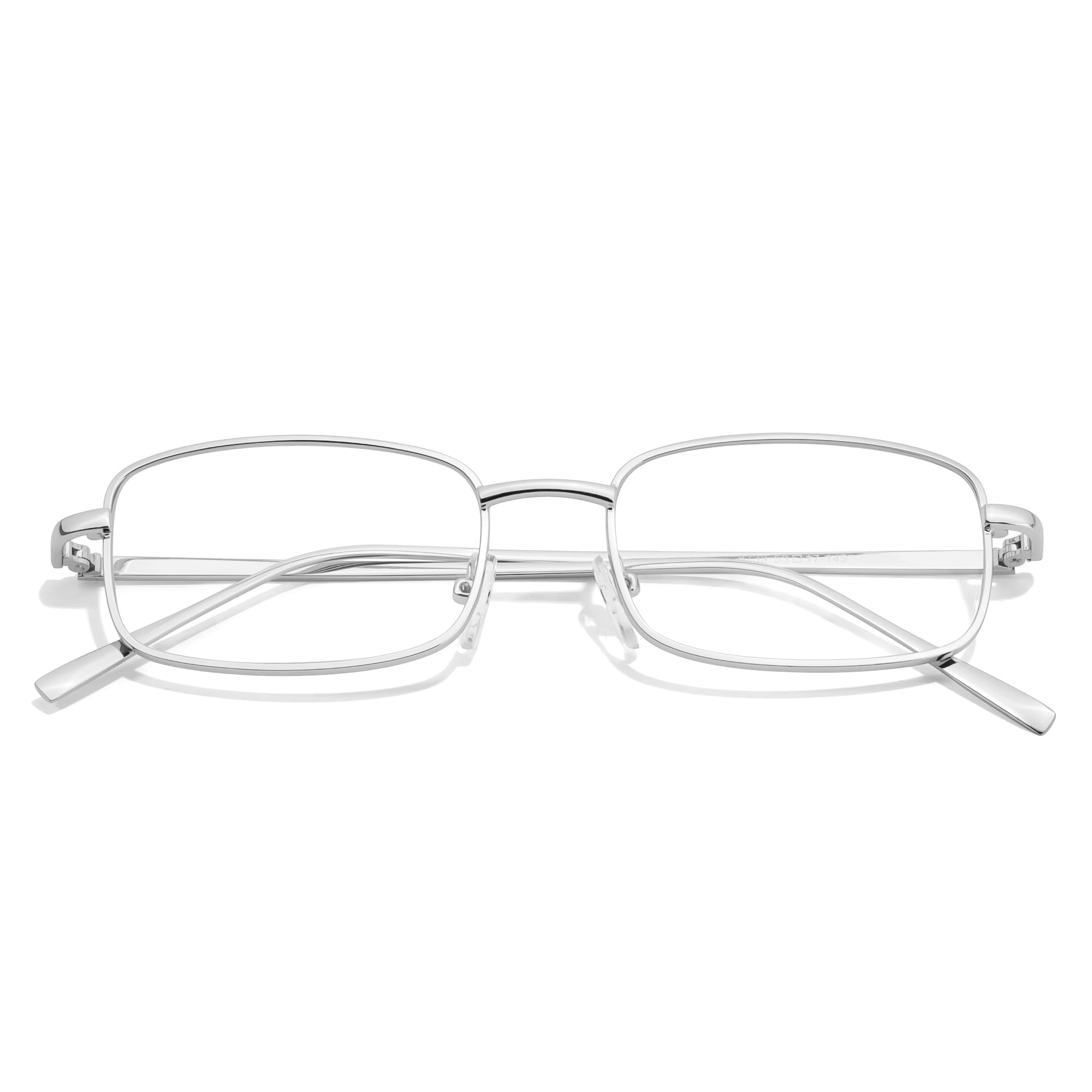 IGnaef Fashion Non Prescription Fake Glasses for Women Blue Light Blocking Rectangle Metal Frame IF8733