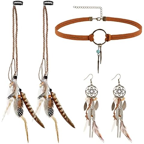 MWOOT Bohemian Feather Hair Clip Set Cover