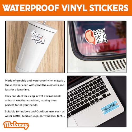 Image of MAIANEY | L&D Nurse Sticker Pack - 10PCS, 3x3 inch, Funny Labor and Delivery Nurse Stickers, Waterproof Vinyl Stickers, NICU, Midwife, RN, Occupation Stickers, Gift, Laptop Water Bottle Decor