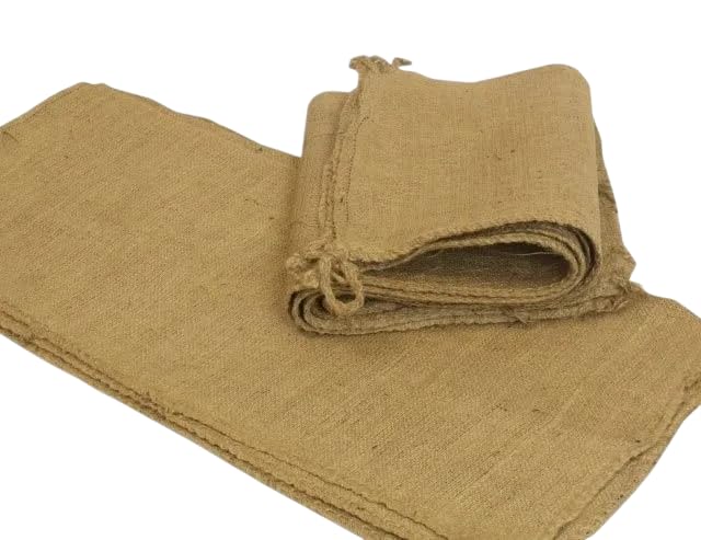 Hessian Sand Bags Sacks Pack of 10 Sandbags Ideal for Flood Defence Protection Size: 33cm x 76cm