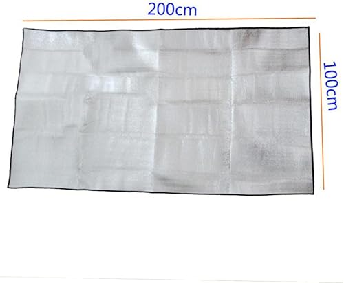 Miniatura 2 de POPETPOP Alfombra de picnic a prueba de humedad para exteriores, película de aluminio, manta para dormir, cojín ligero y plegable para senderismo,