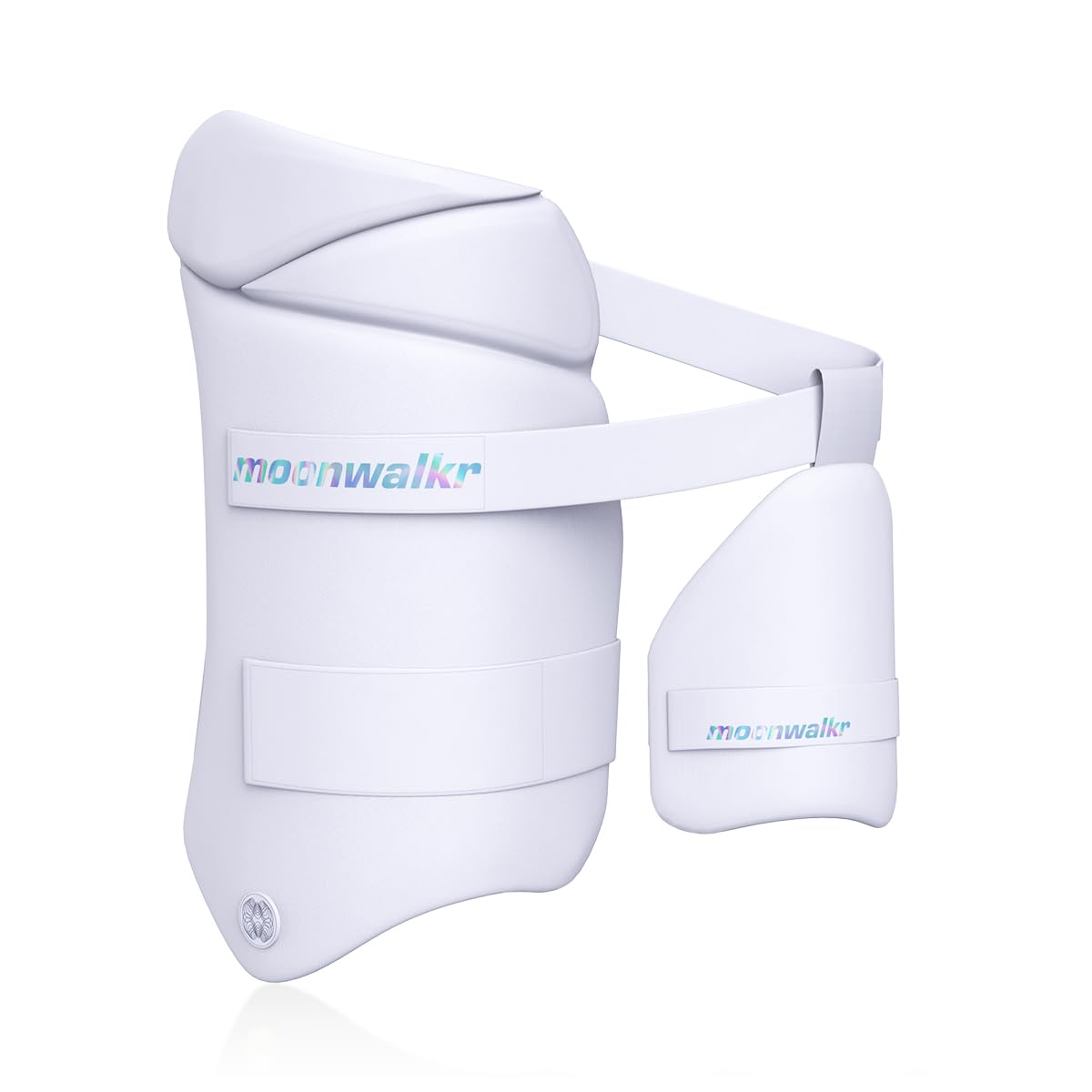 moonwalkr Thigh Guard 2.0 Protective Gear for Batter’s Height (4’9”- 5’3”) Cricket Thigh Pad Cricket Accessories & Equipment Safeguarding Both Your Outer and Inner Thighs White (Small, Left Hand)
