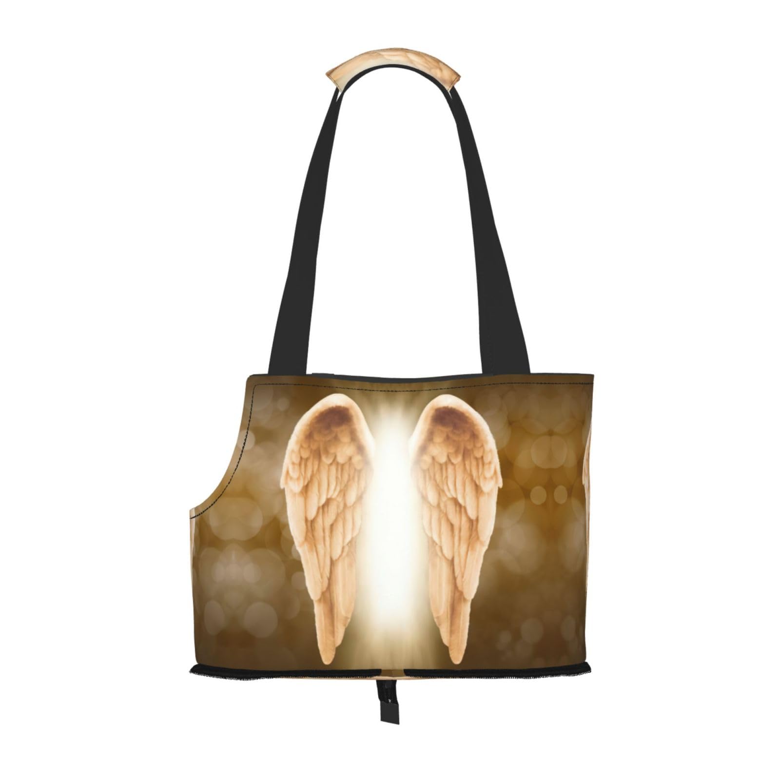 Sac de transport pour petits chiens et chats avec motif ailes d'ange rose