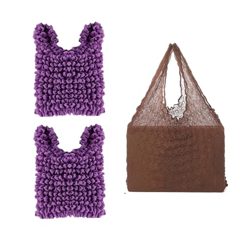 2 Pieces Expandable Tote Bag, Large Capacity Shopping Bag, Reusable Grocery Bag for Daily Storage, Travel and Shopping