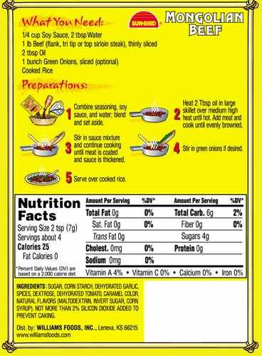 Sunbird Mix Ssnng Beef Mongolian