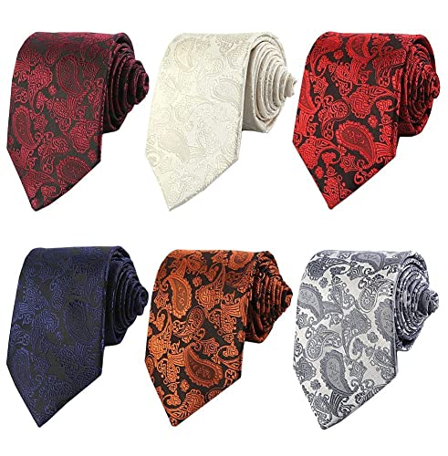 Image of Men's Necktie Classic Silk Tie Woven Jacquard Neck Ties 9 PCS