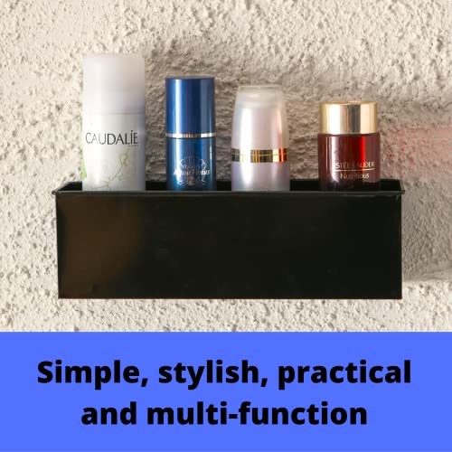 Lalagreen Wall Planter - 3 Pack, 12 Inch Large Wall Mount Succulent Planters Black, Wall Hanging Rectangle Metal Flower Pot Window Planter Box Fence Railings Minimalist Floating Shelve Indoor Outdoor #TOP6