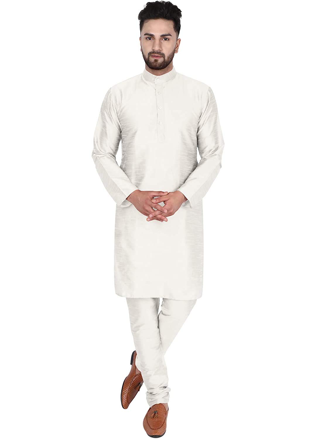 royal kurta Mens Silk Blend Kurta Churidar Set-picture-43