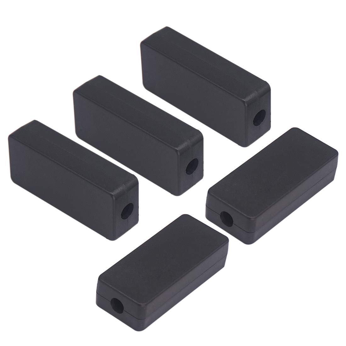 Zulkit 5Pcs Project Boxes ABS Plastic Electrical Project Case Power Junction Box Black 2.36 x 0.98 x 0.63 inch(60x25x16mm)