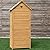 Goplus Wooden Storage Shed Fir Wood Cabinet for Outdoor, Garden, Patio, Yard (Natural)