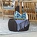 Household Essentials Handwoven Resin Storage Stool Ottoman, 16