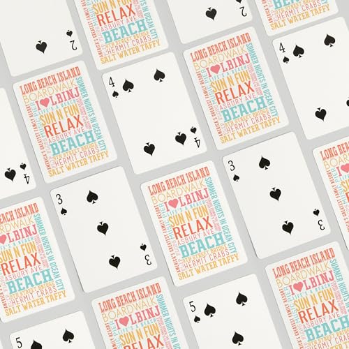 Carta Póker Long Beach Island, 52 naipes para adultos miniatura 4