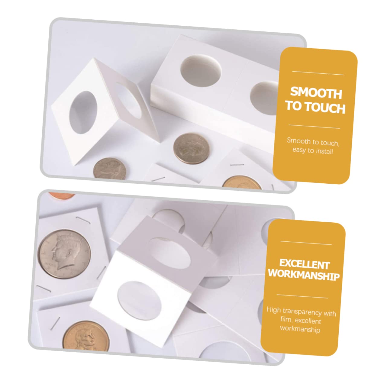 Housoutil 4 Set Portamonete in Carta Capsule Per Collezione Monete Diverse Per Album E Scatole Raccolta Monete 200 Pezzi*4