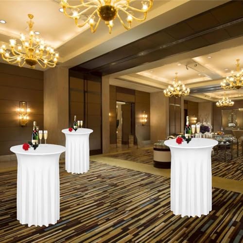 Nappes de banquet ajustées stretch pour décoration de mariage et buffet d'anniversaire - 8