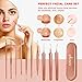 10 PCS Blackhead Remover Tool Kit, Aooeou Professional Stainless Steel Pimple Popper Tool Easy Removal for Blemish, Whitehead Popping, Zit Removing for Nose Face (Rose Gold)