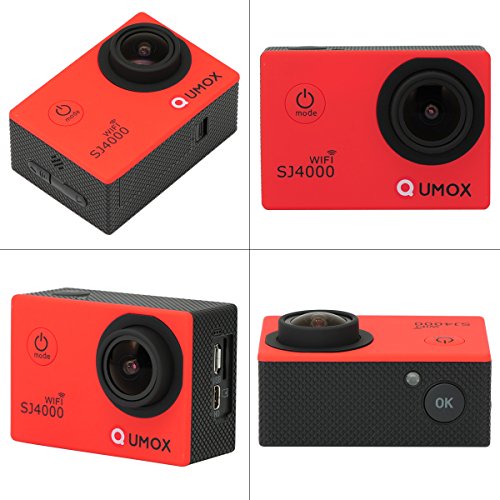 QUMOX WIFI SJ4000 obiettivo Rosso azione Sport Cam...