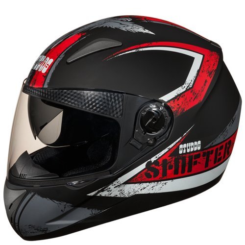 Studds SHIFTER D1 Decor Full Face Helmet (Matt Black and Red, M