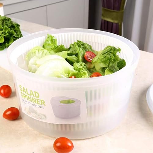 Miniatura 5 de Hemoton Escurridor de pasta, 1 unidad giratoria para ensaladas, secadora de frutas, cesta de almacenamiento para el hogar, uso diario, cocina, cesta