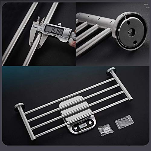 Porte-serviette de bain mural avec rail de serviette pour douche et WC - 2