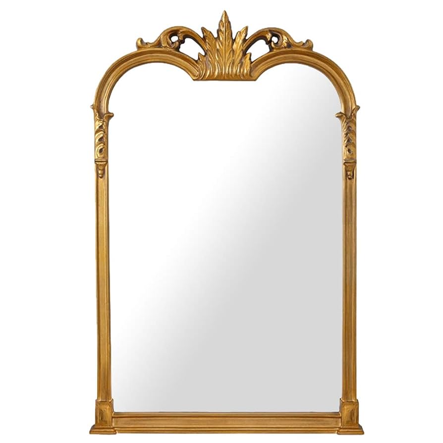 アンティーク　装飾的なゴールド壁掛け鏡 アンティーク 装飾的なゴールド壁掛け鏡 アンティーク調