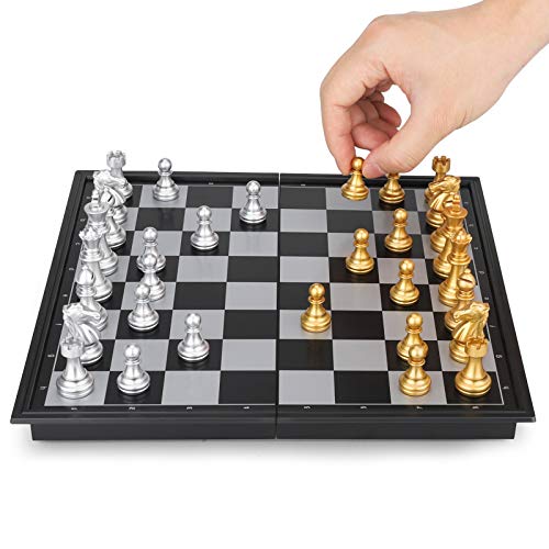Jeu D'Échecs, Echec Magnétique en Echec Deluxe, Pliable Echecs Magnétique Coffret Éducatif Jeu pour Voyage pour Enfants à Partir de 6 Ans et Adultes (25CM x 25CM) – vue 6