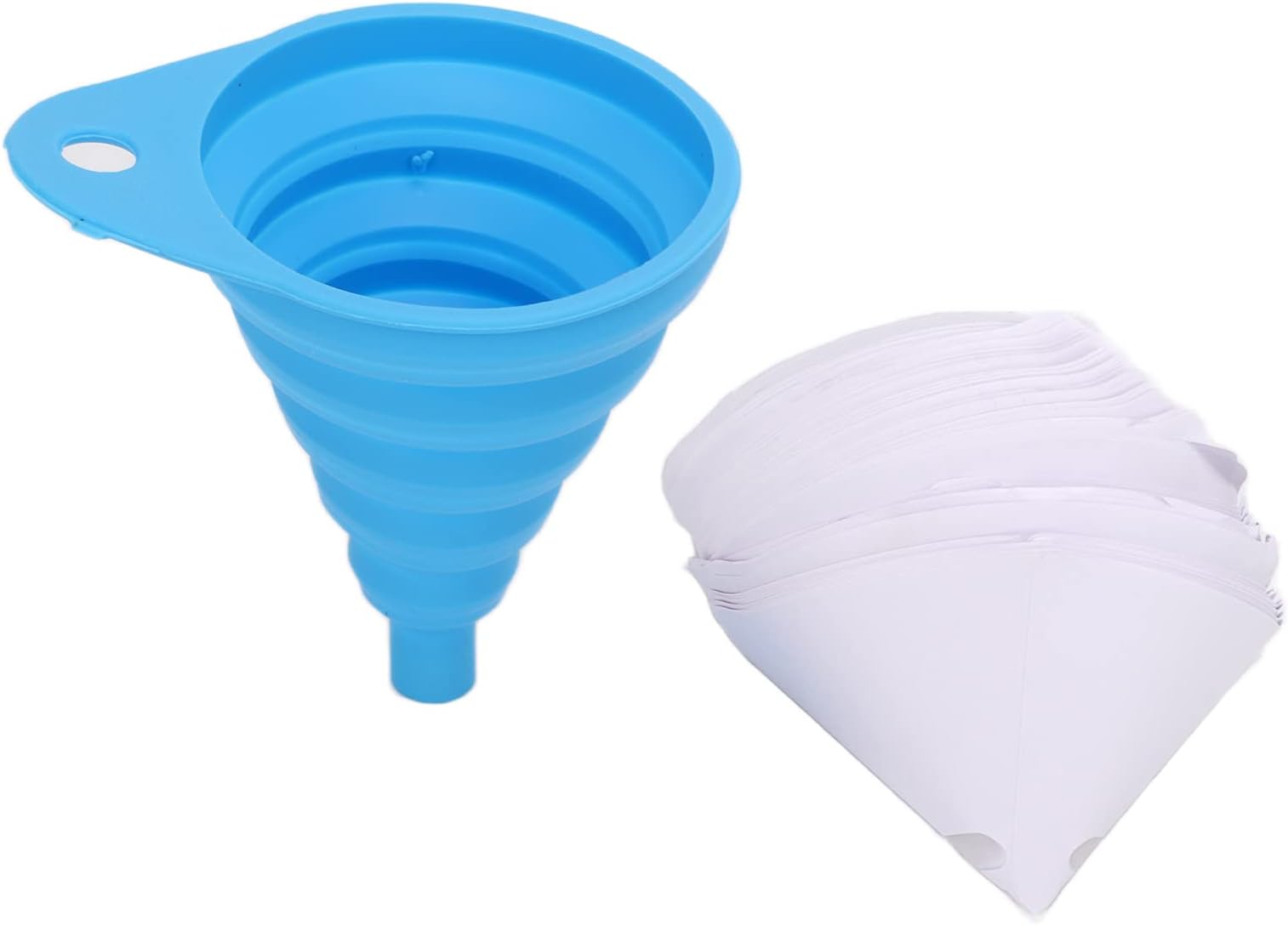 Paint Strainers Filter Funnel Set High Performance Foldable Silicone Nylon Mesh Paint Filter Resin Strainers for Car Cleaning Spray Gun Airless Sprayer Paint Job 101PCS