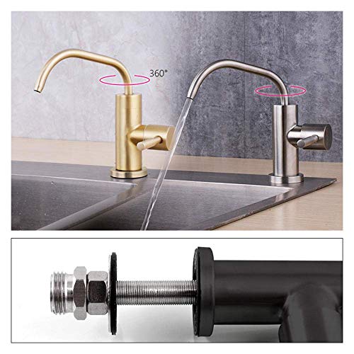 Grifo de Filtro de Agua de ósmosis inversa de Acero Inoxidable para Fregadero de Cocina, purificador de Agua Potable Directa, Grifo de una Sola manija